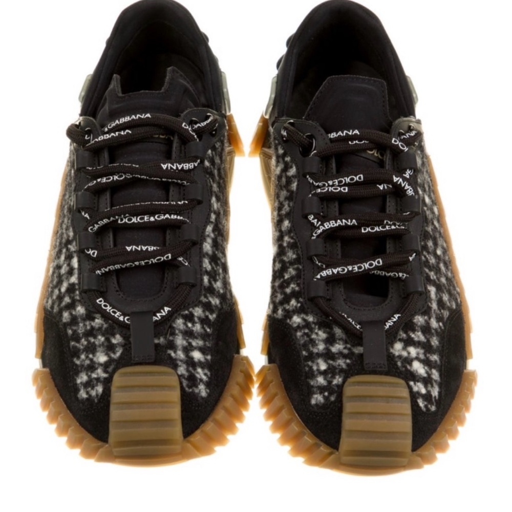 Dolce&Gabbana Tweed Pattern Sneakers